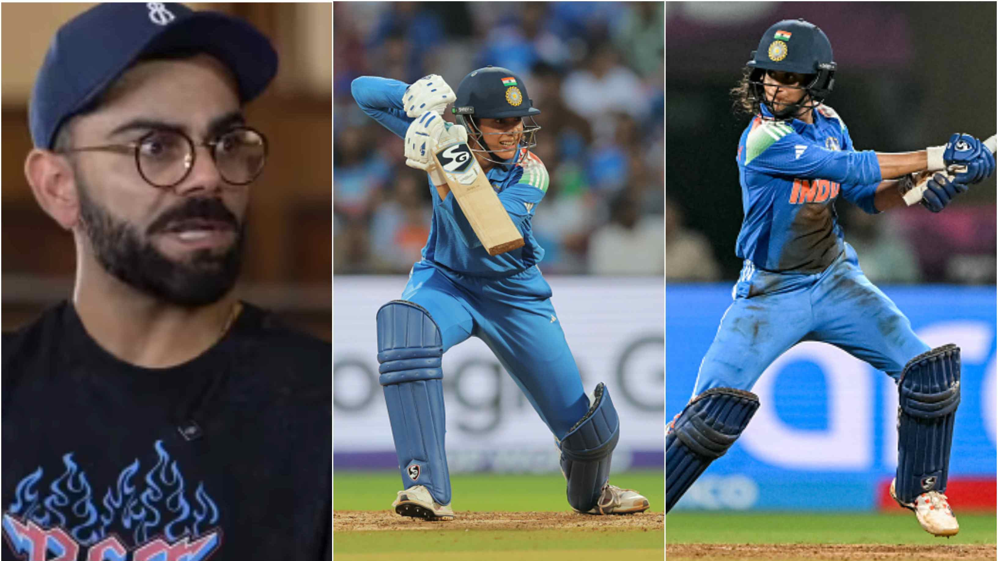 WATCH: Virat Kohli hails Smriti Mandhana's 'unique talent', lauds Jemimah Rodrigues' World Cup ton against Australia 