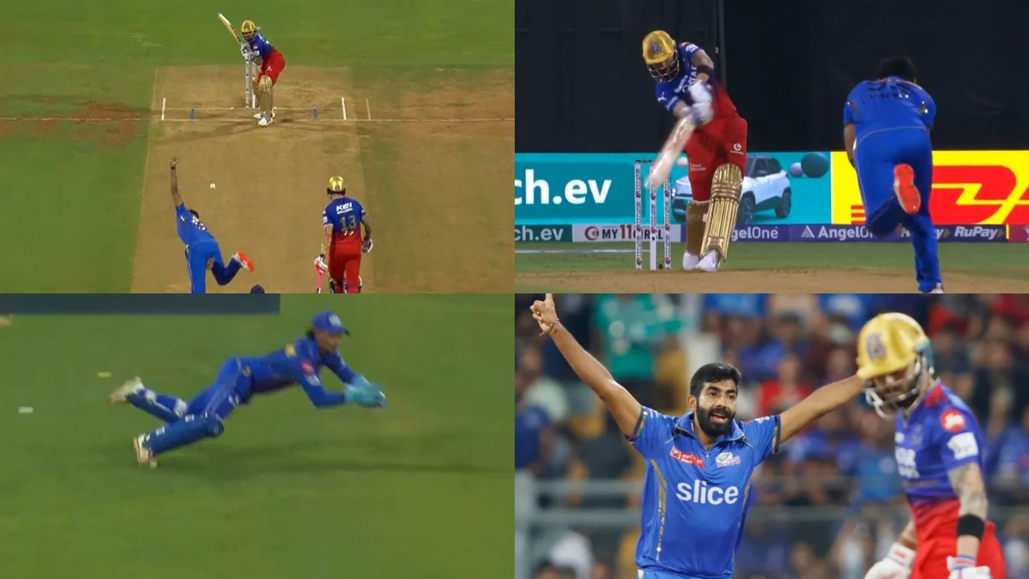 IPL 2024: WATCH- Jasprit Bumrah gets prized wicket of Virat Kohli for just 3 runs in MI v RCB clash