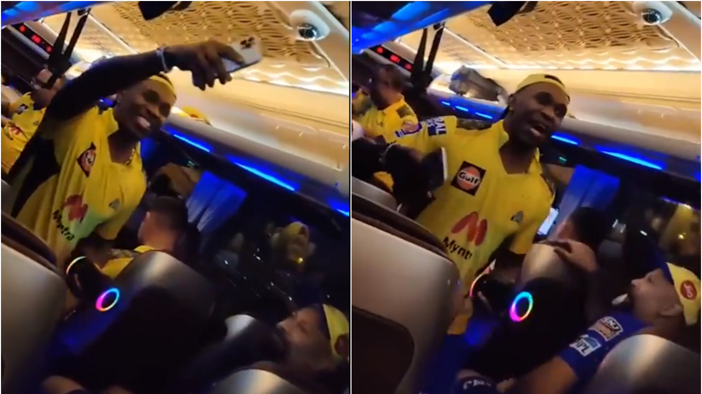 IPL 2021: WATCH - Dwayne Bravo sings and dances in team bus after CSK wins fourth IPL title 