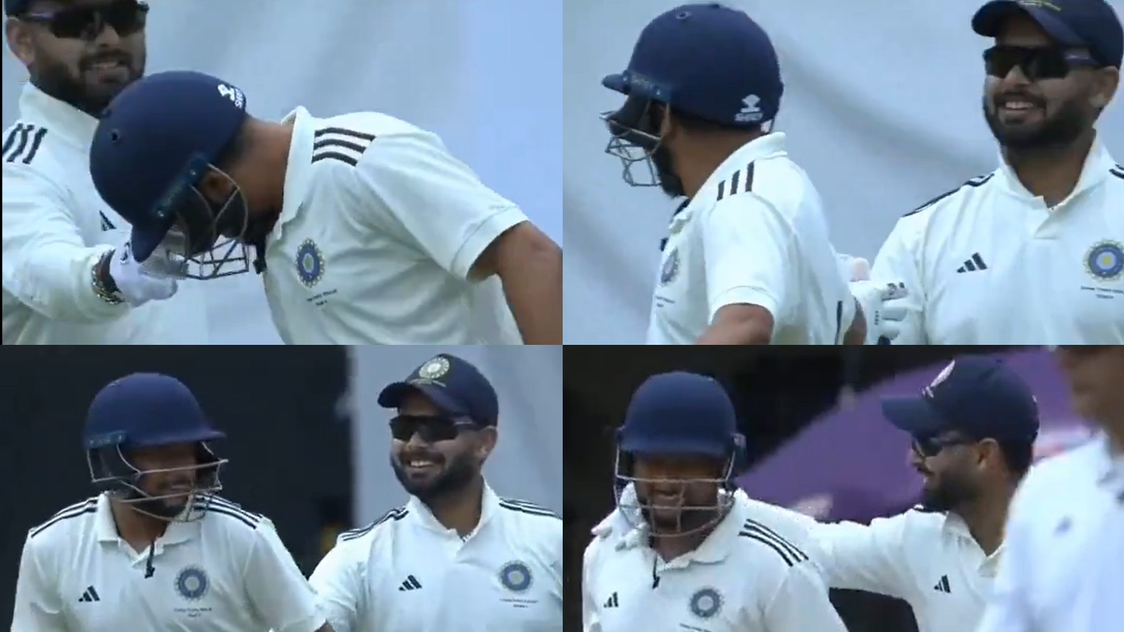 WATCH- Rishabh Pant pulls Kuldeep Yadav’s leg as he walks into bat during Duleep Trophy 2024 encounter