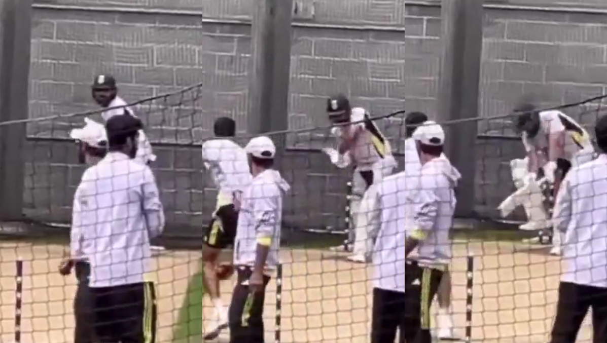 Rohit Sharma gets beaten by Devdutt Padikal in MCG nets | X