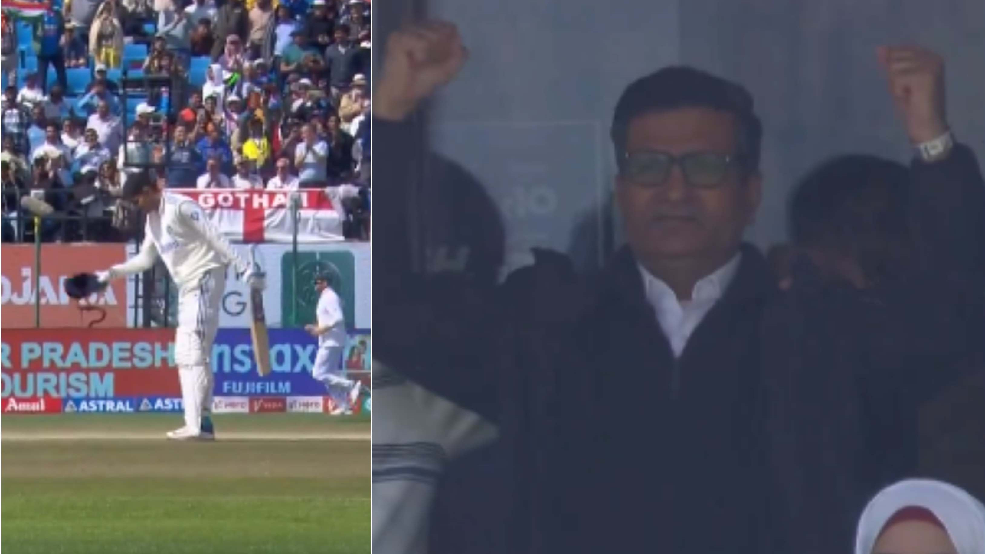 IND v ENG 2024: WATCH - Shubman Gill's father overjoyed as son slams a dazzling hundred in Dharamsala Test