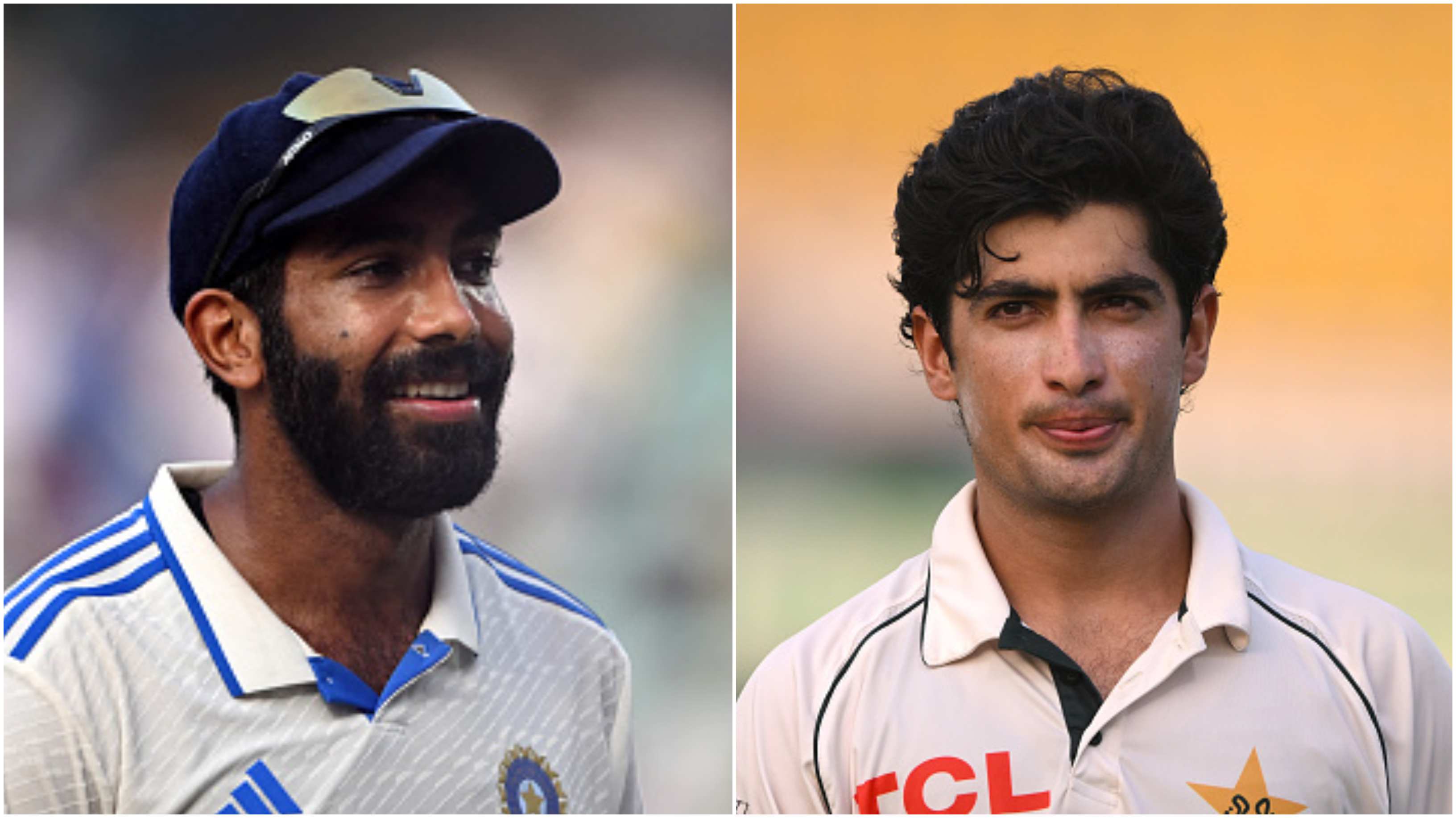 Jasprit Bumrah and Naseem Shah | Getty