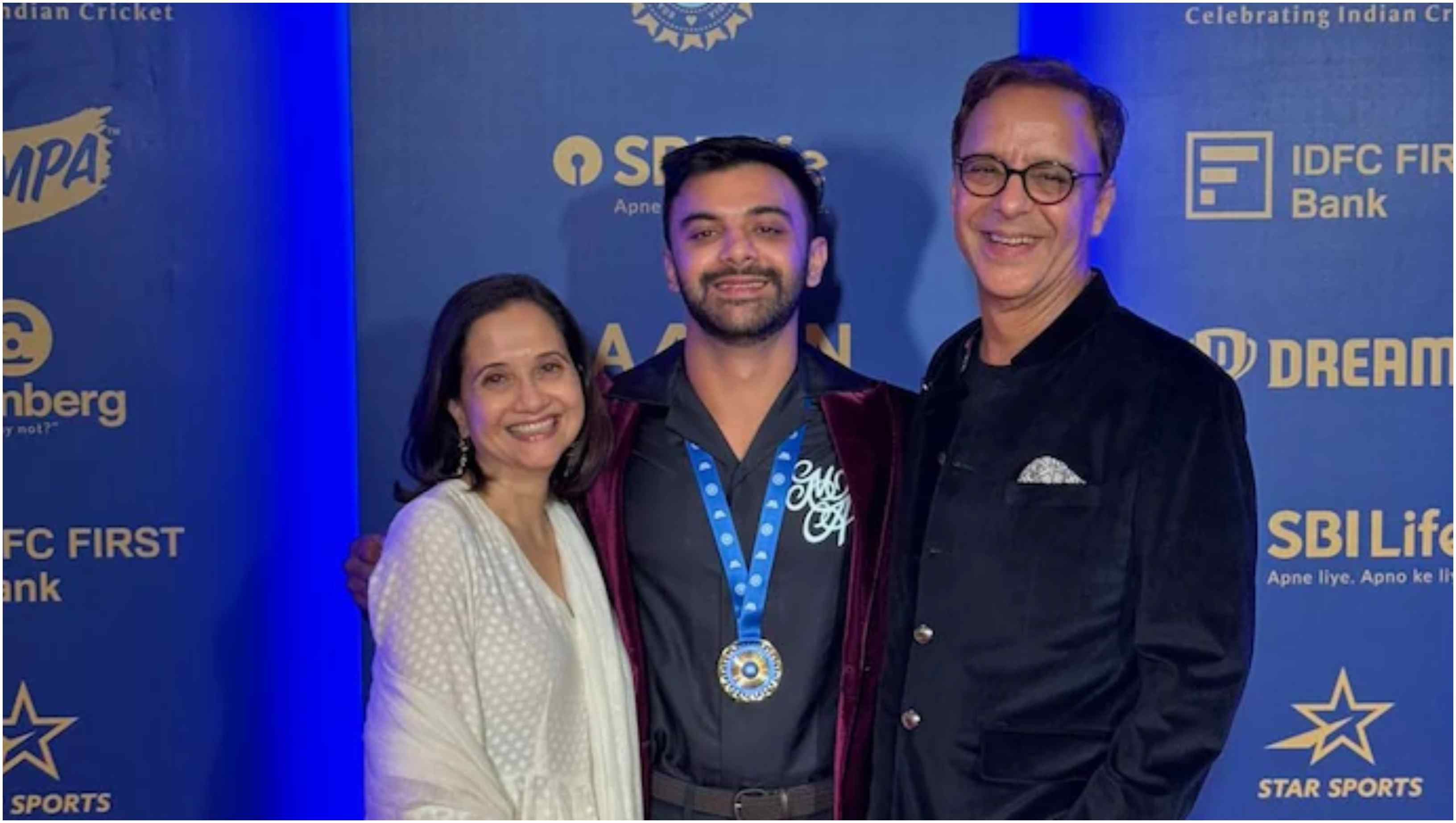Agni Dev Chopra with his parents | X