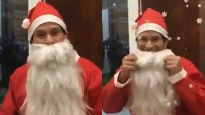 WATCH - 'Santa Claus' Sachin Tendulkar wishes his fans on Christmas Day