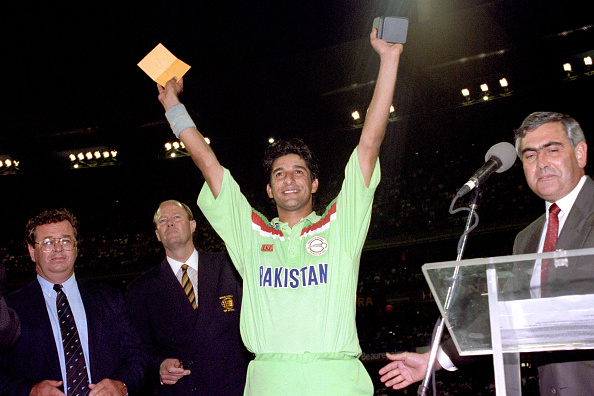 Wasim Akram- the Player of the Final vs England in Pakistan's 1992 World Cup win | Getty