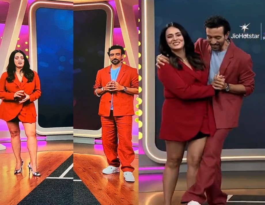 Mayanti Langer and Robin Uthappa's matching colors costumes | Star Sports X