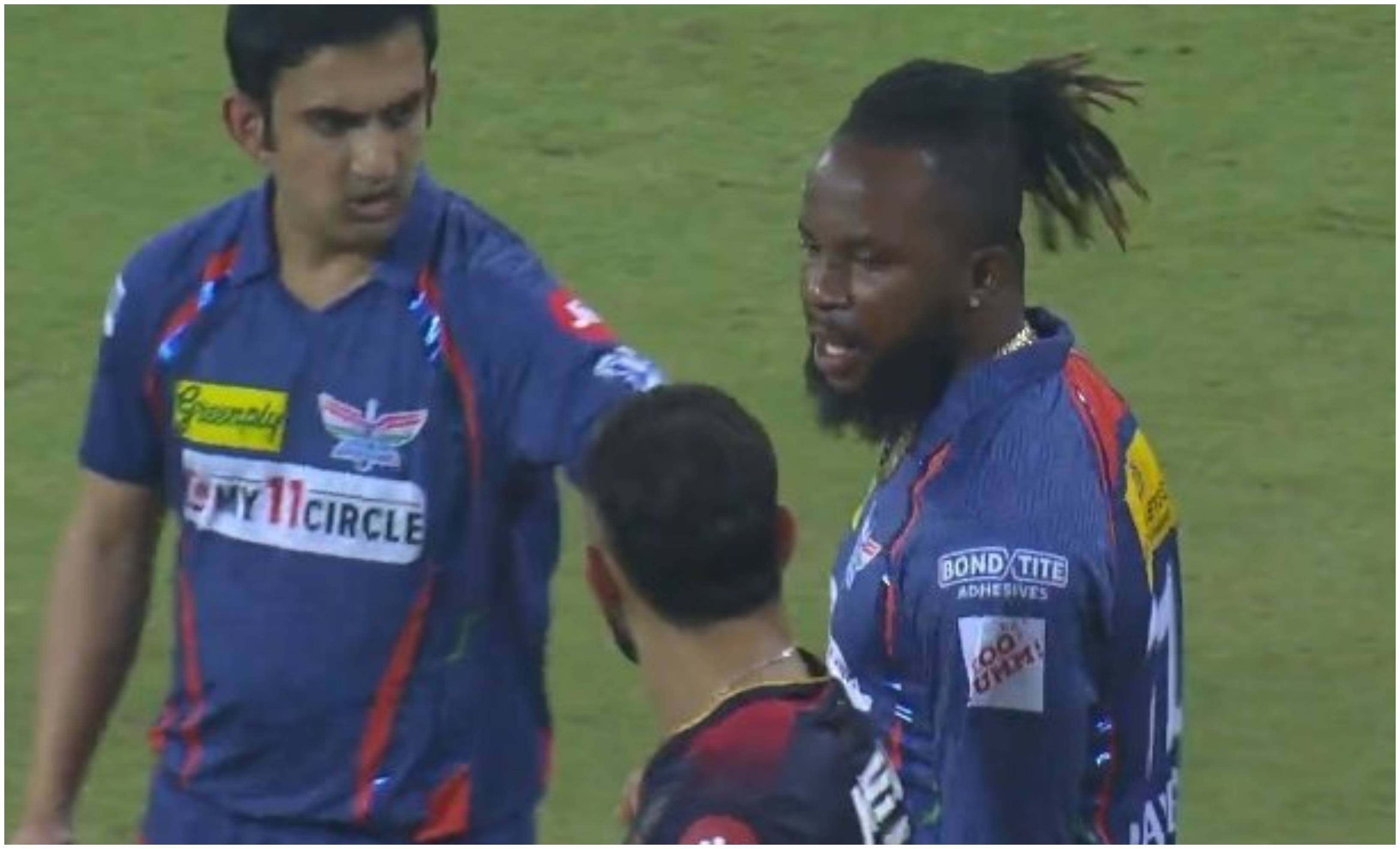 Gambhir took Mayers away when the latter was having a chat with Kohli | Screengrab