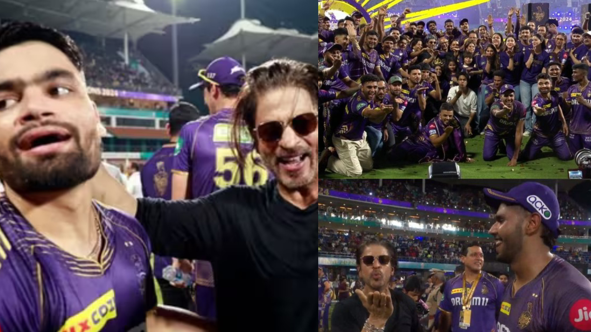 IPL 2024: WATCH- Shah Rukh Khan and Rinku Singh’s viral ‘god’s plan’ moment; tells Harshit Rana about KKR's flying kiss celebration