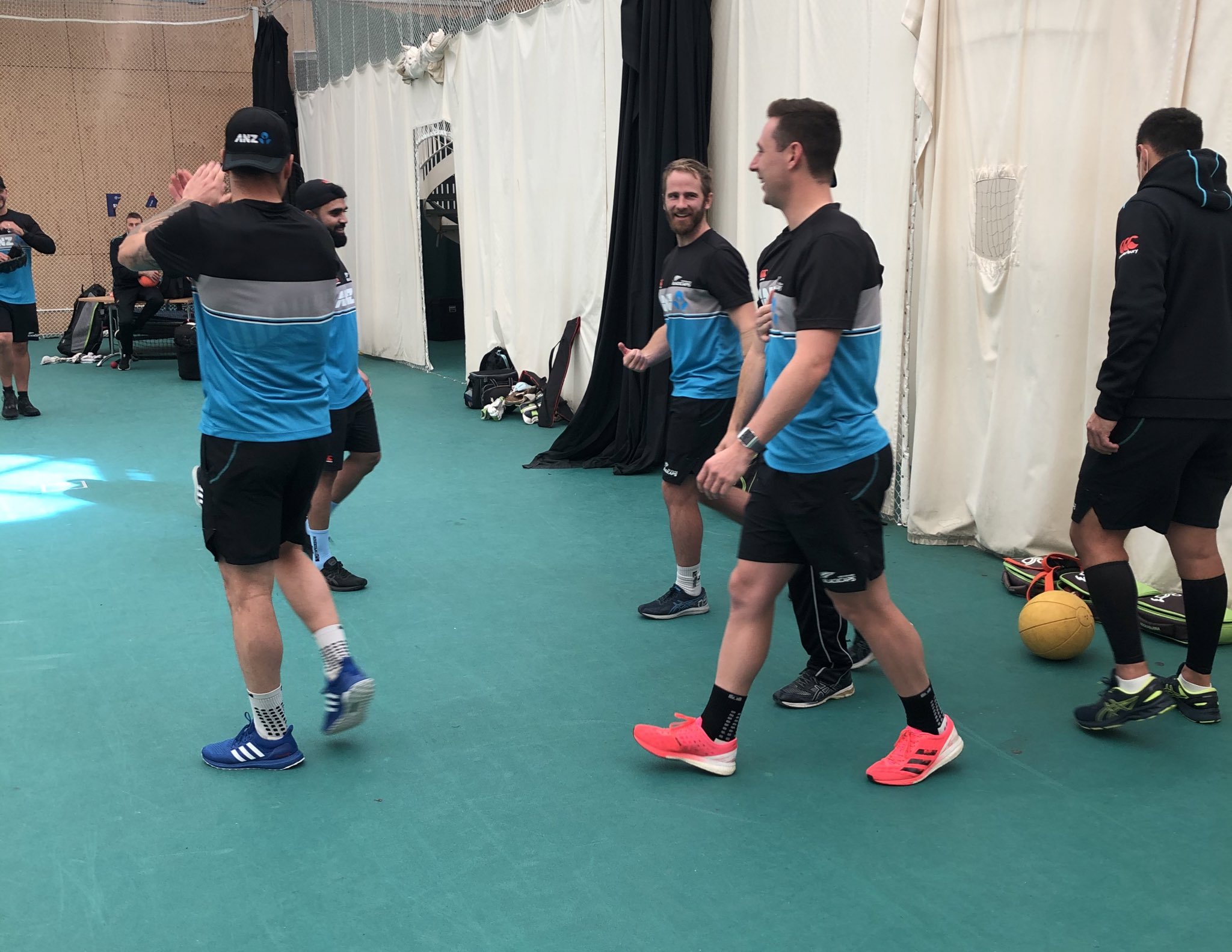 New Zealand players during indoor training session | NZC Twitter