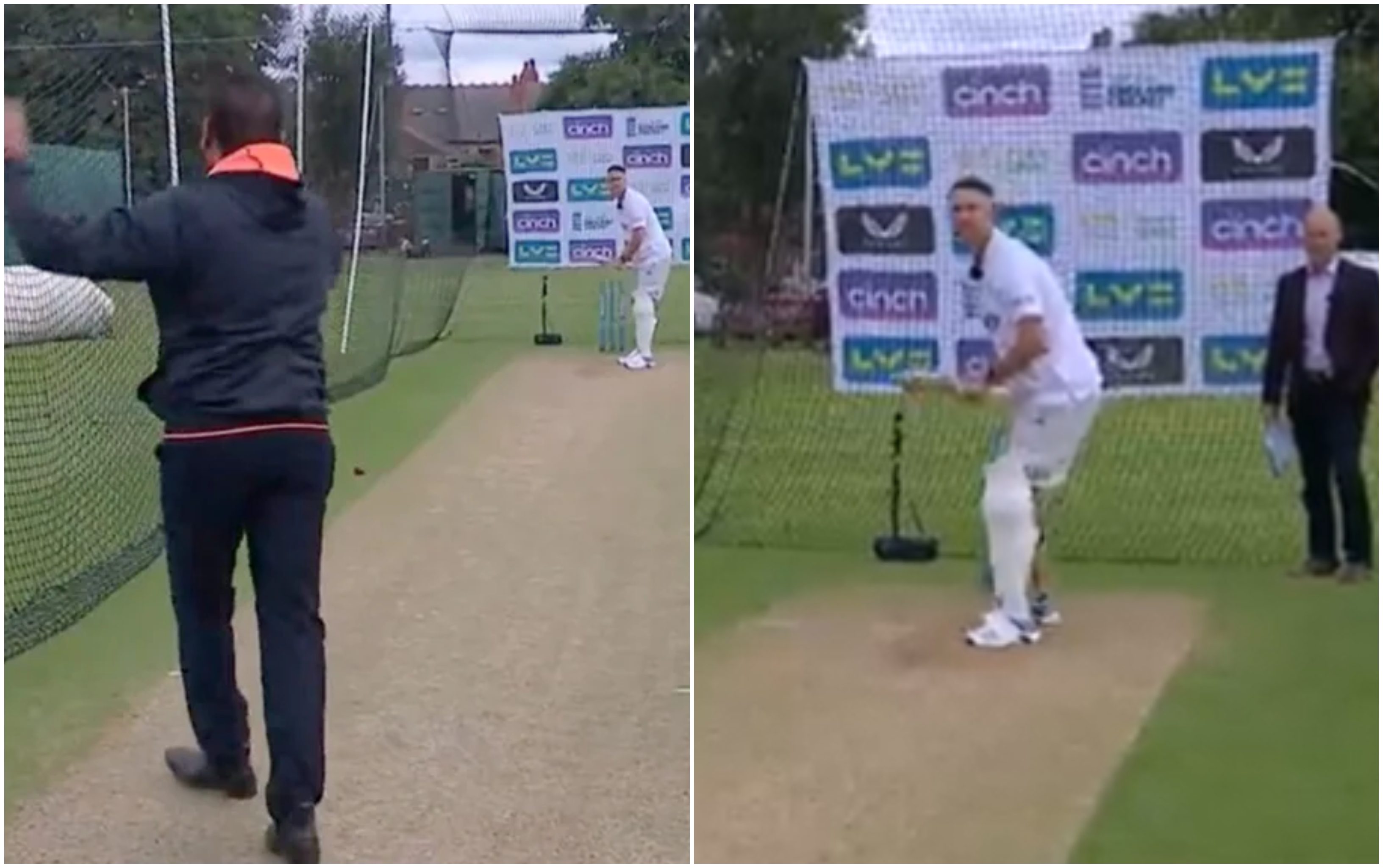 Kevin Pietersen facing Ravi Shastri in the nets | Screengrab