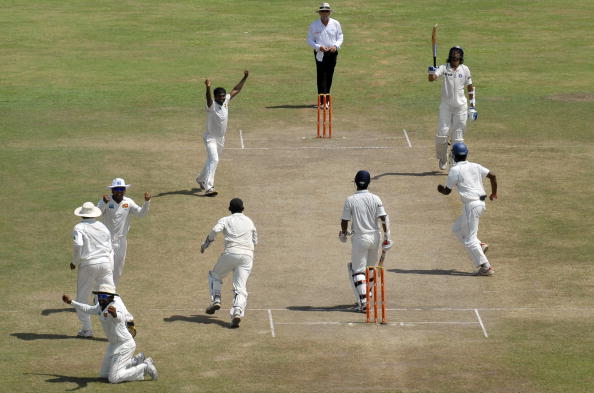 Muralitharan dismissed Pragyan Ojha to pick his 800th Test wicket | Getty