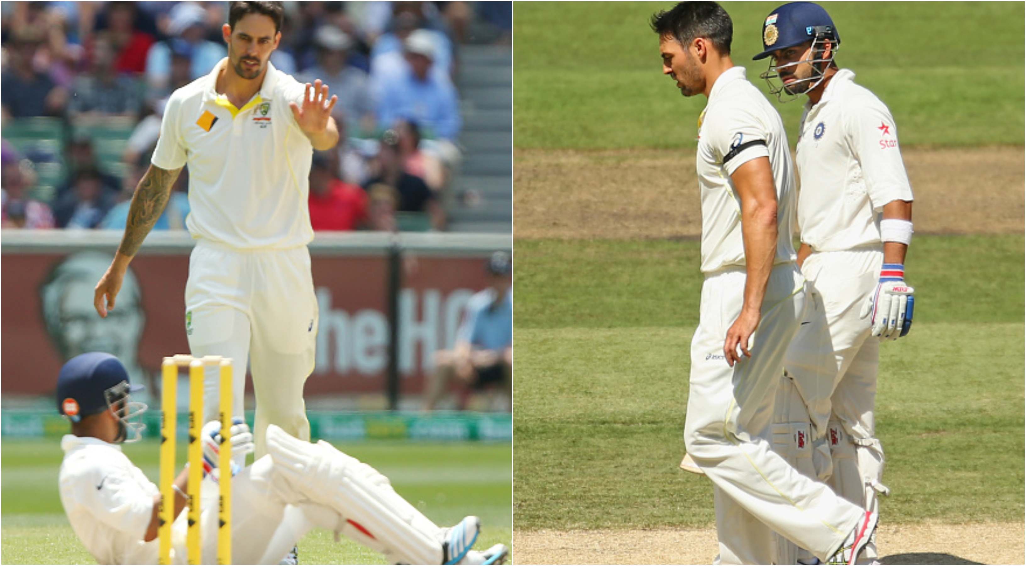 Virat Kohli and Mitchell Johnson | Getty