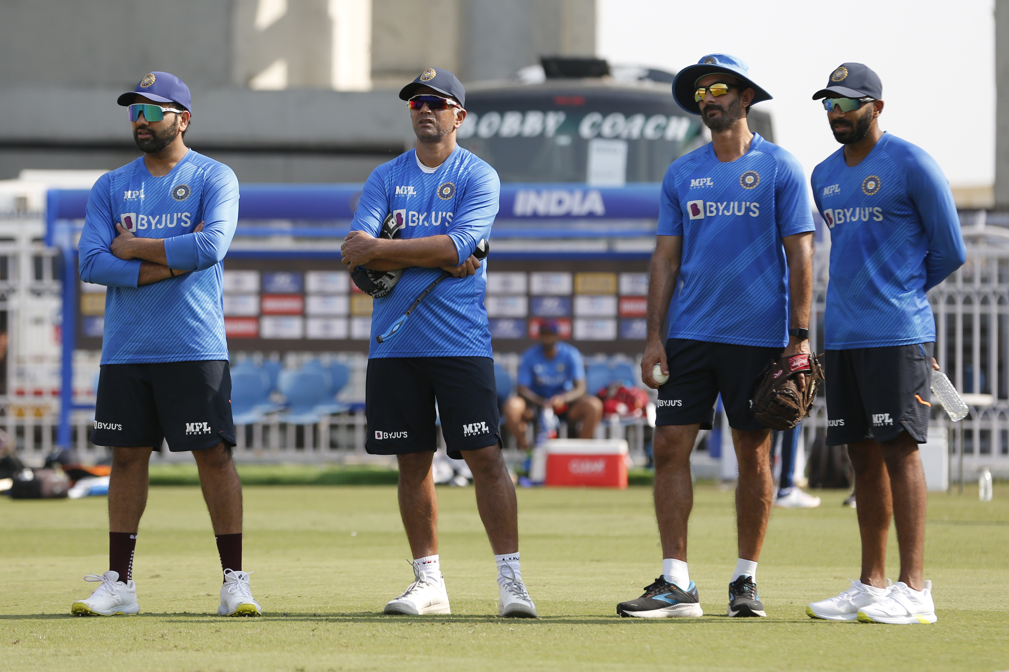 Bumrah with Dravid, Rohit and Rathour | BCCI