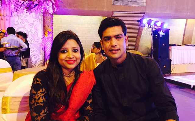 Laxmi Ratan Shukla with wife Smita, who tested positive for COVID-19