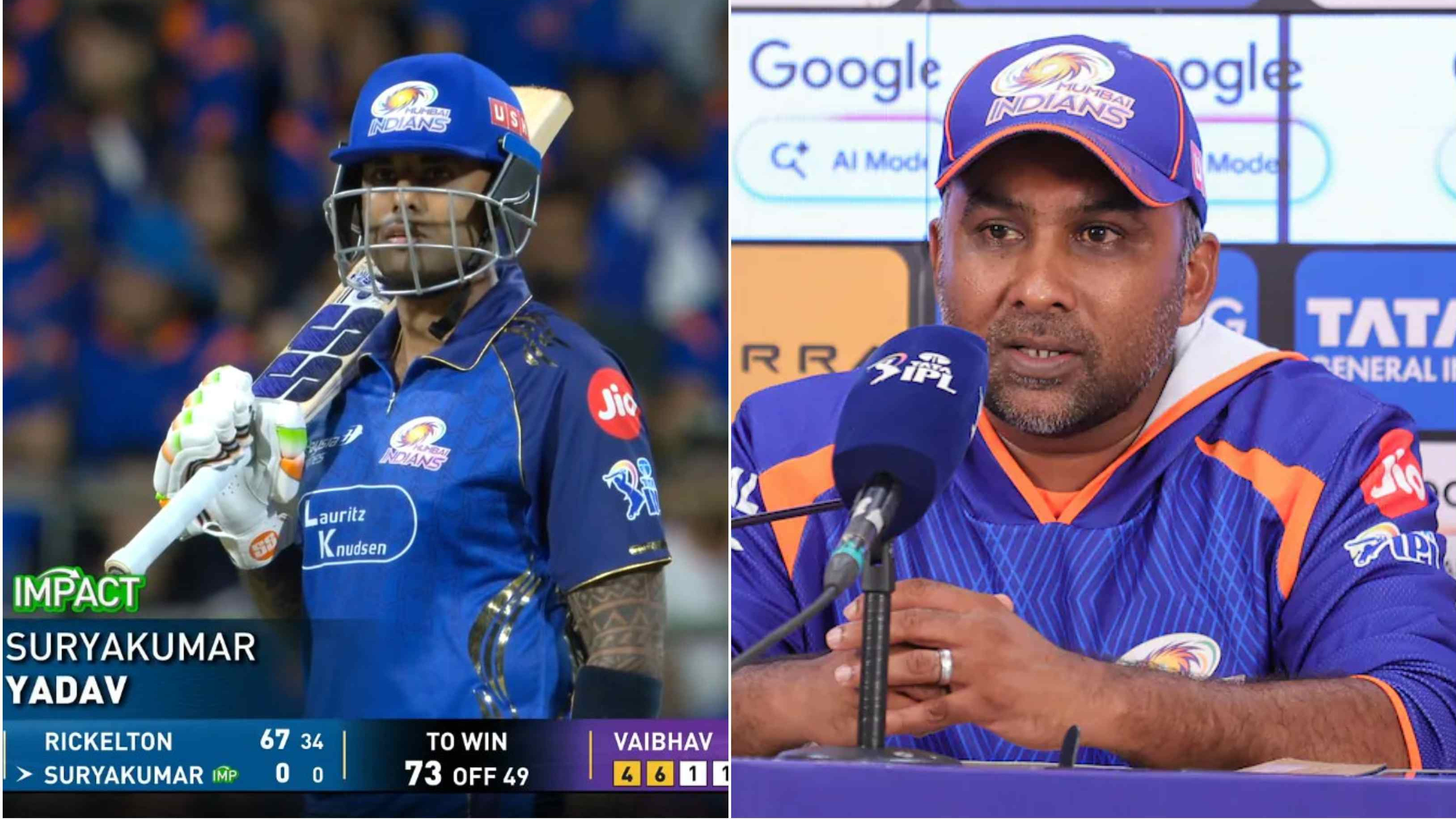 IPL 2026: “Don't create unwanted stories,” Jayawardene addresses move to field Suryakumar Yadav as Impact Player vs KKR