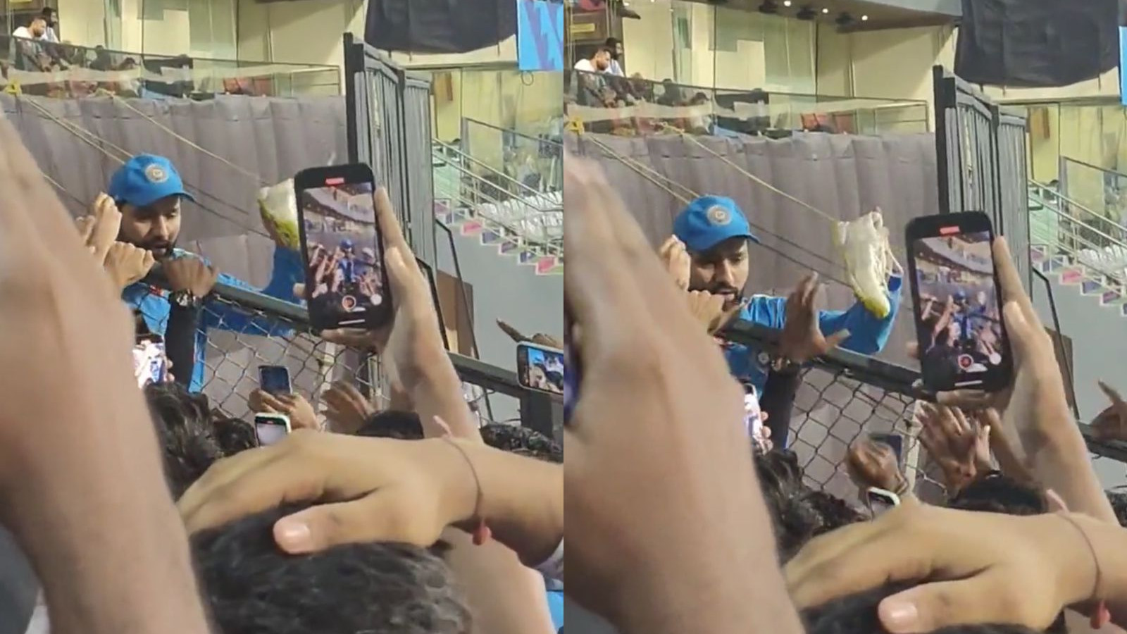 CWC 2023: WATCH - Rohit Sharma gifts shoe to a young fan after India's 302-run win over Sri Lanka