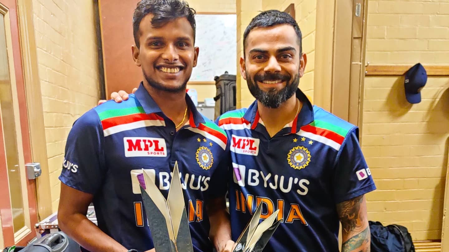 AUS v IND 2020-21: “Had tears in my eyes when Virat Kohli handed T20 trophy to me,” says T Natarajan 