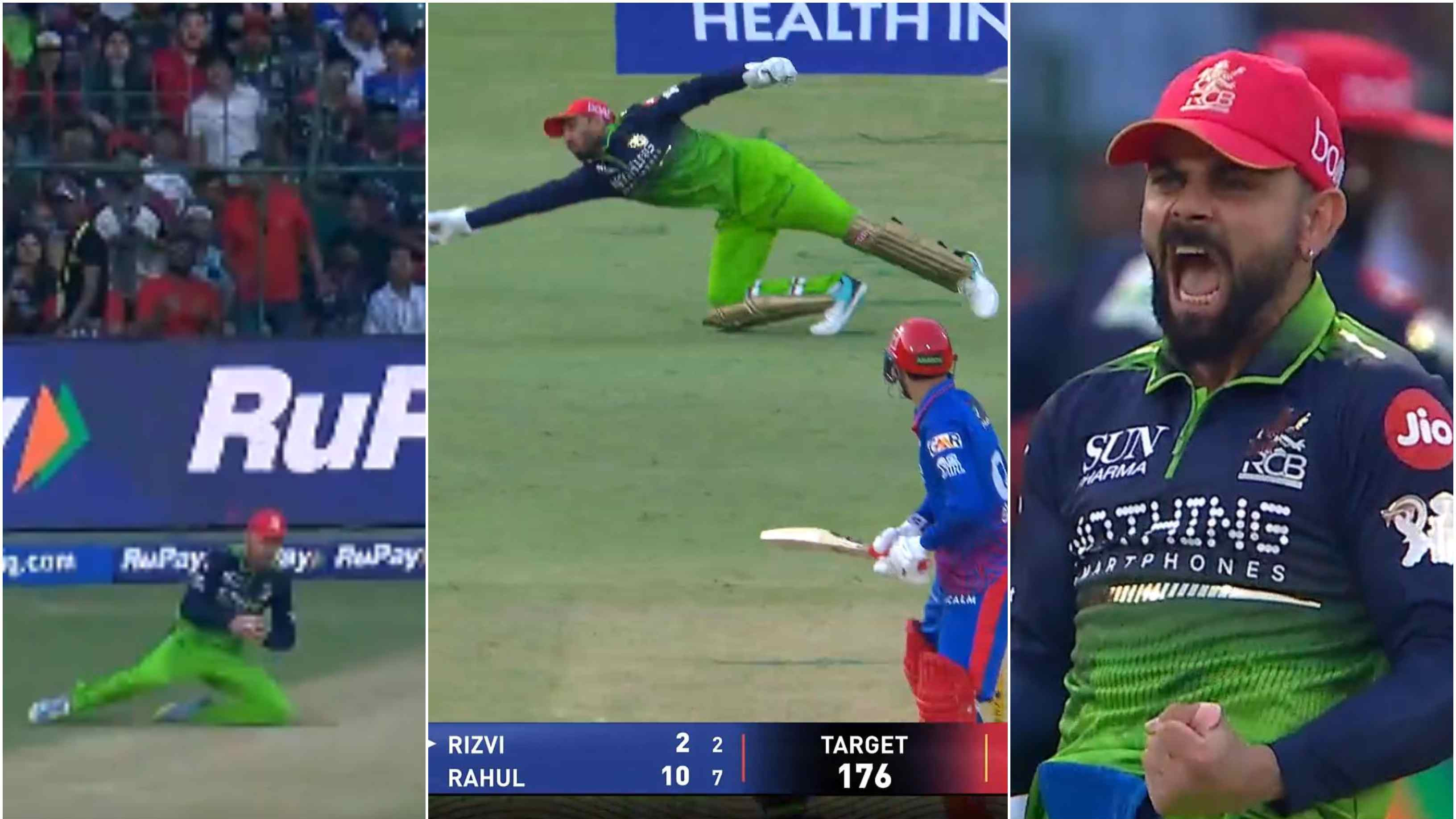 IPL 2026: WATCH - Phil Salt, Jitesh Sharma pull off blinders to dismiss Nair, Rizvi; Virat Kohli erupts in fiery celebration