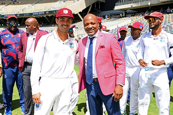 Brian Lara with West Indies players | Getty File Photo