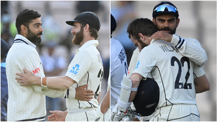 Virat Kohli gives warm hug to Kane Williamson after New Zealand's WTC final victory