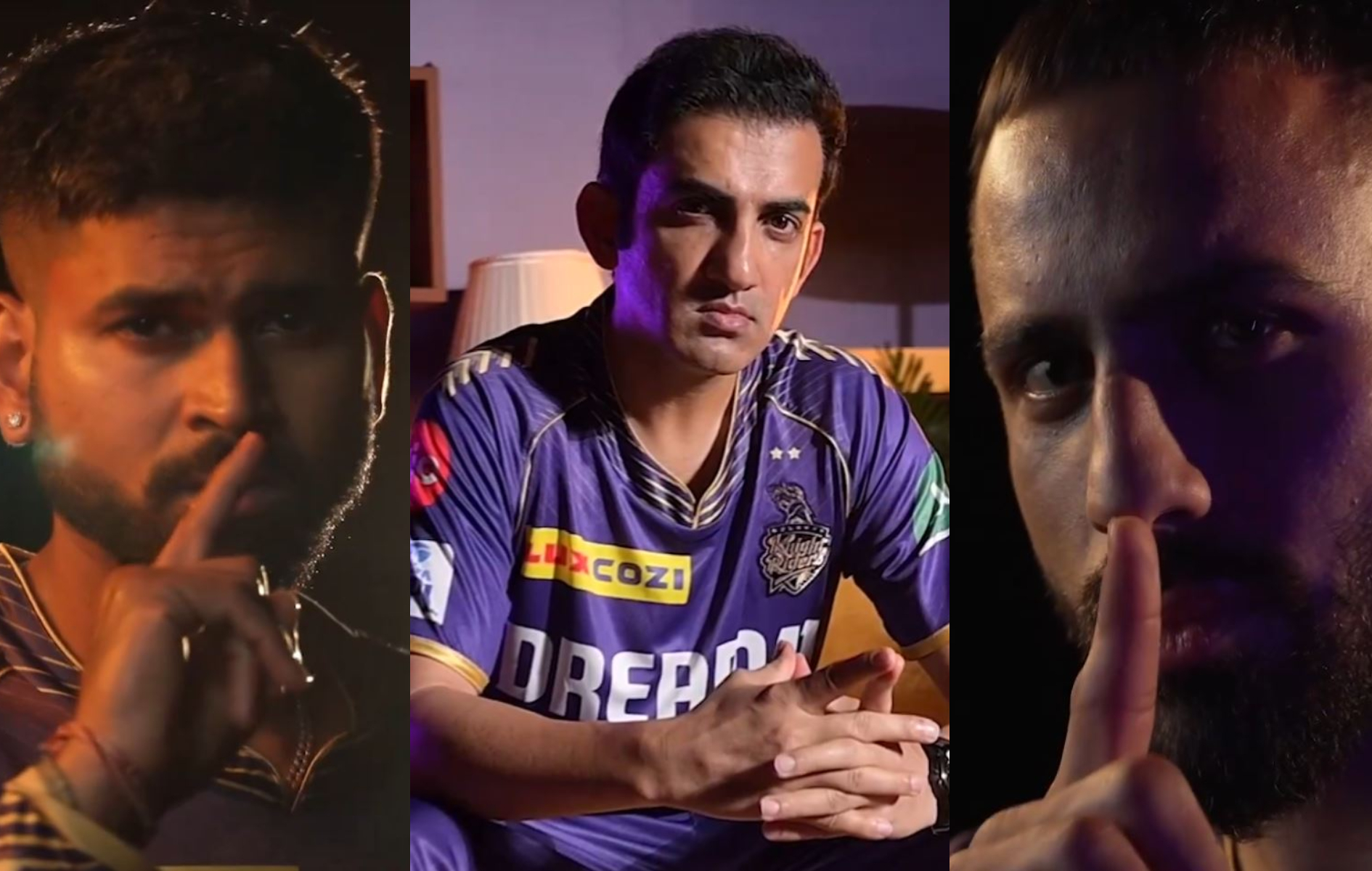 Shreyas Iyer and Ramandeep Singh made slience gestures in KKR video | KKR X