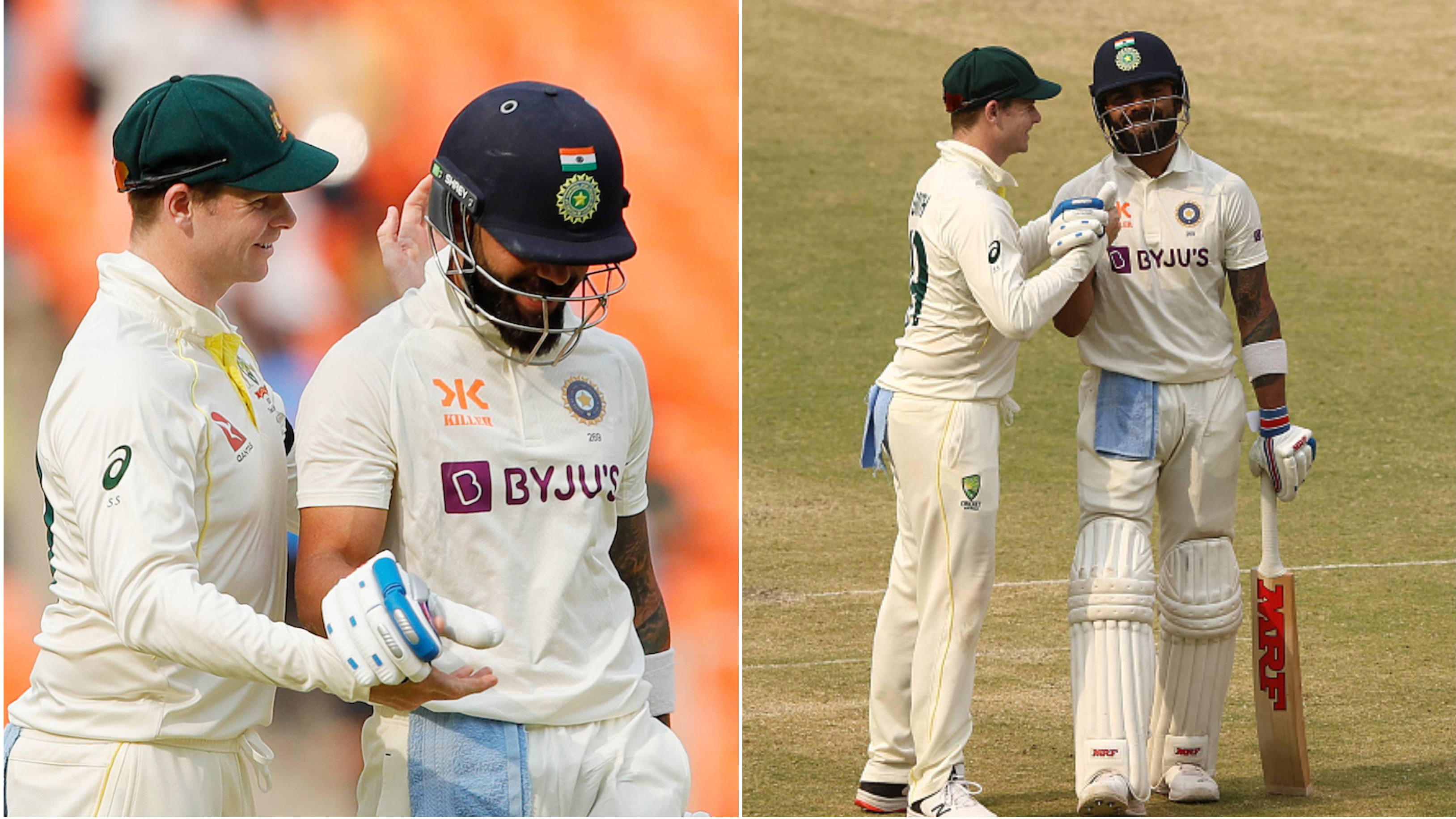 IND v AUS 2023: WATCH – Virat Kohli congratulated by Steve Smith for his marathon knock in Ahmedabad Test