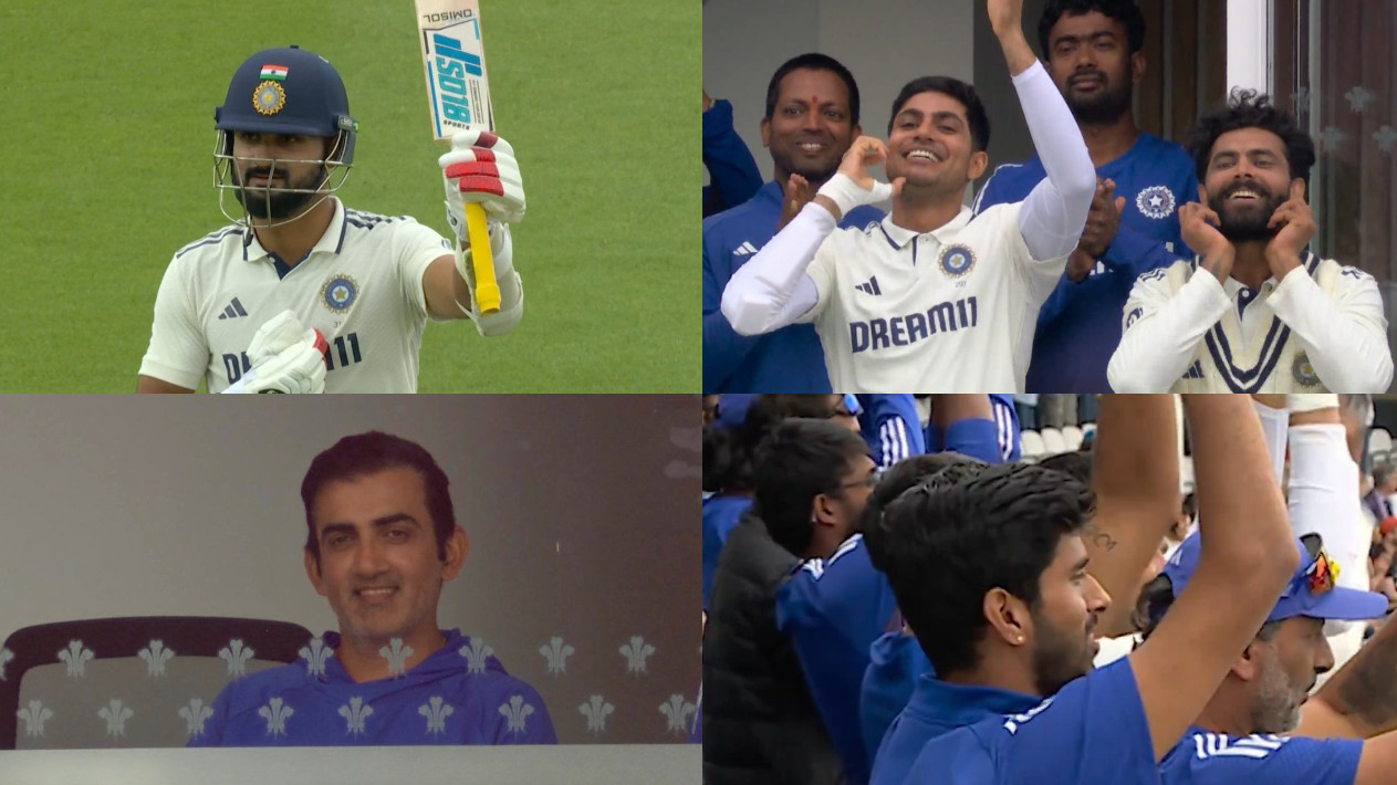 ENG v IND 2025: WATCH- Akash Deep hits maiden Test fifty; Indian dressing room gives standing ovation, Gambhir smiles