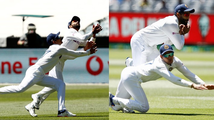 AUS v IND 2020-21: WATCH - Jadeja takes an outstanding catch despite near collision with Gill