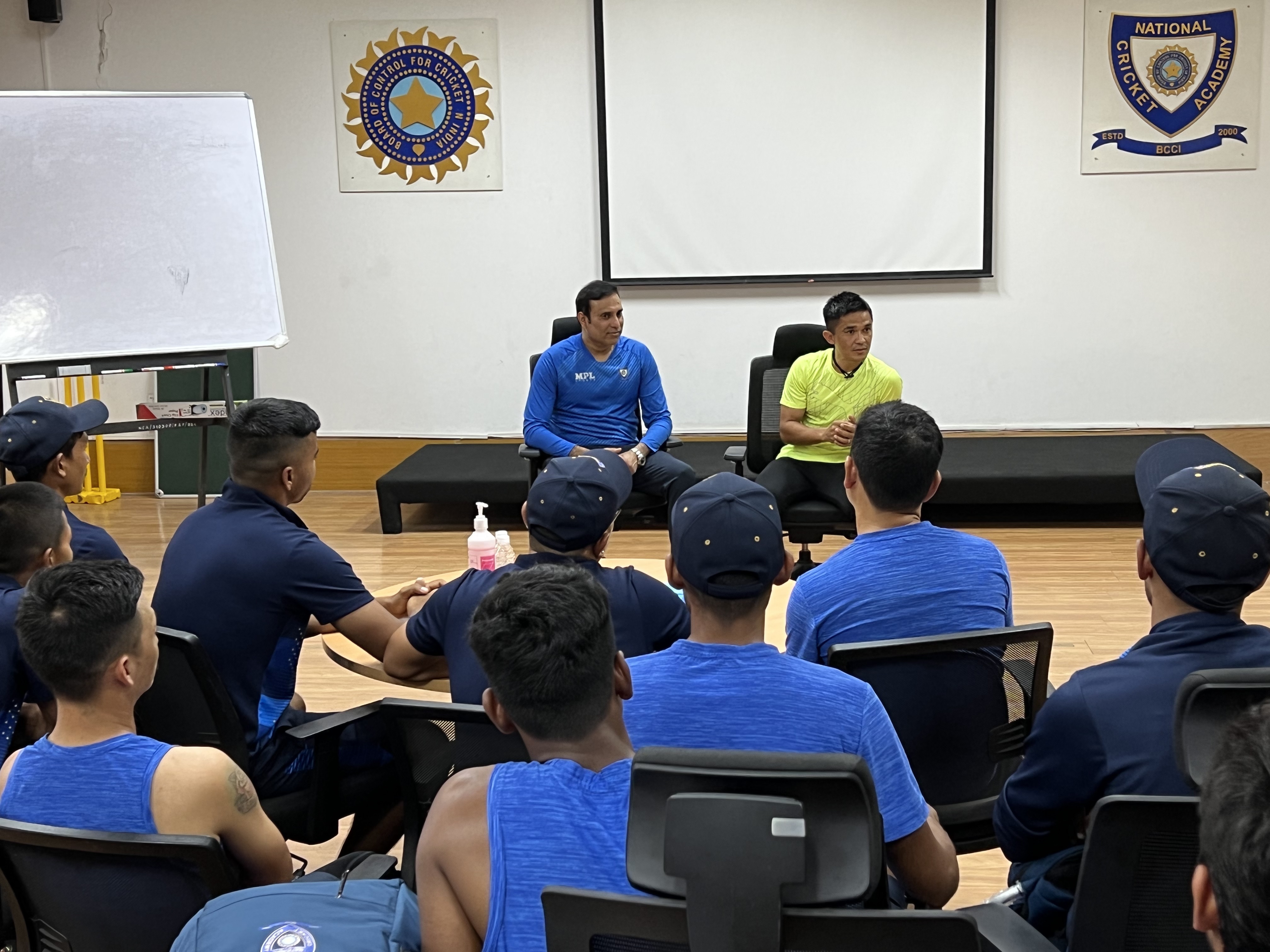 Chhetri dropped in at NCA to have a session with players from North Eastern states | BCCI