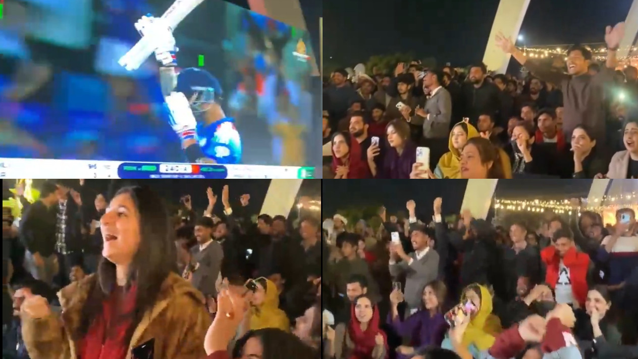 CT 2025: WATCH- Virat Kohli’s fans in Islamabad celebrate his match-winning ton for India against Pakistan