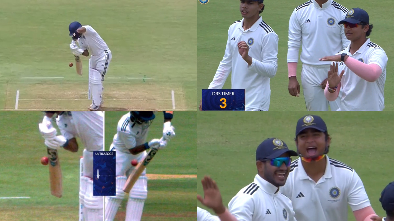 WATCH- East Zone's stand-in captain Vaibhav Sooryavanshi’s priceless reaction after nailing a close DRS call in Duleep Trophy 2026