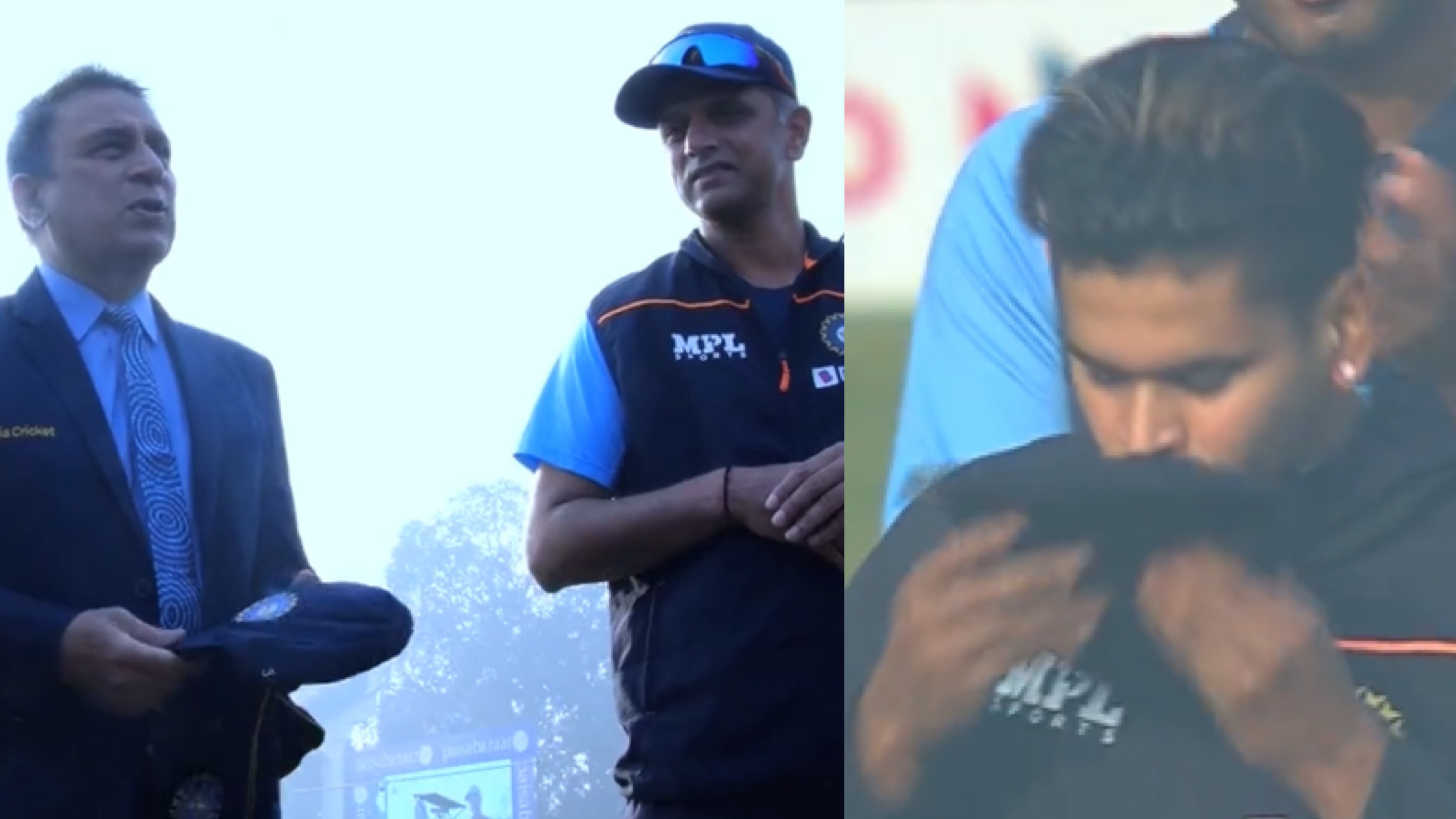IND v NZ 2021: WATCH - Shreyas Iyer receives his Test cap from Sunil Gavaskar