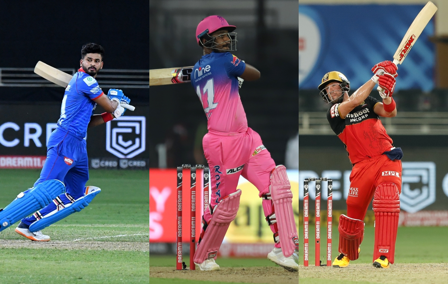 Shreyas Iyer, Sanju Samson, AB de Villiers  | BCCI/IPL