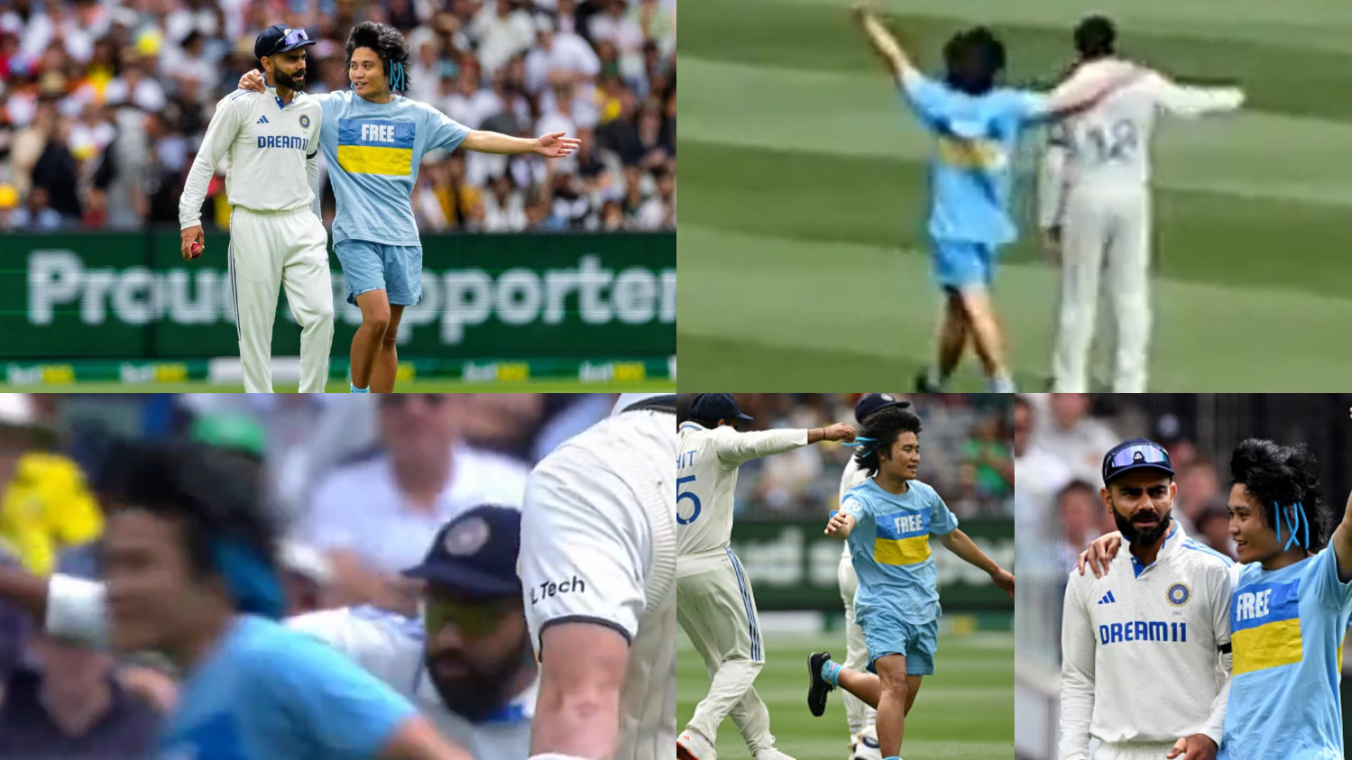 BGT 2024: WATCH- Rohit Sharma and Virat Kohli troubled by pitch invader during MCG Test