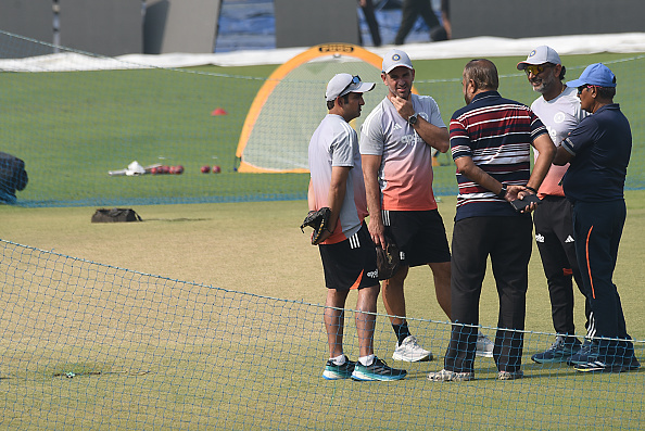 Gautam Gambhir talks with Eden gardens curator Sujan Mukherjee | Getty 
