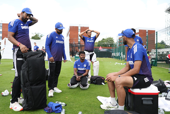 Indian players during training session at Old Trafford | Getty