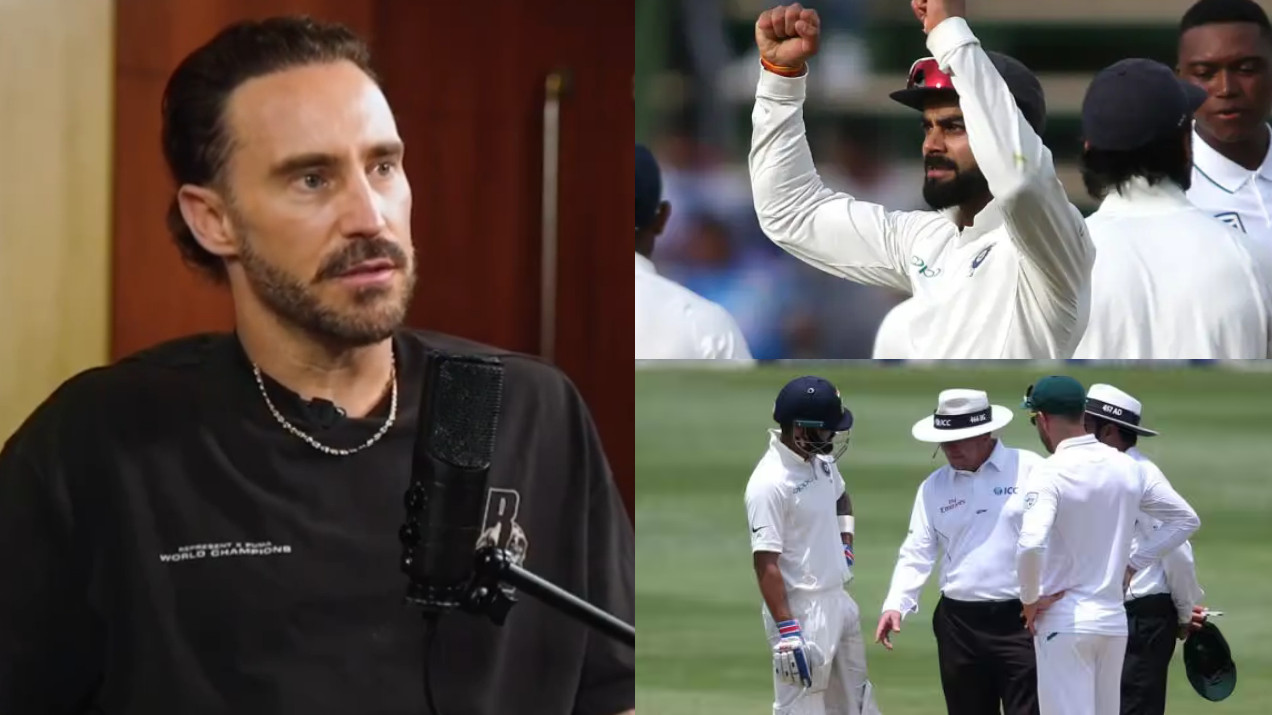 WATCH- ‘if you got hit on the glove, hand or head, don't show any reaction’- Faf on Kohli’s message to Indian batters in 2018 Wanderers Test