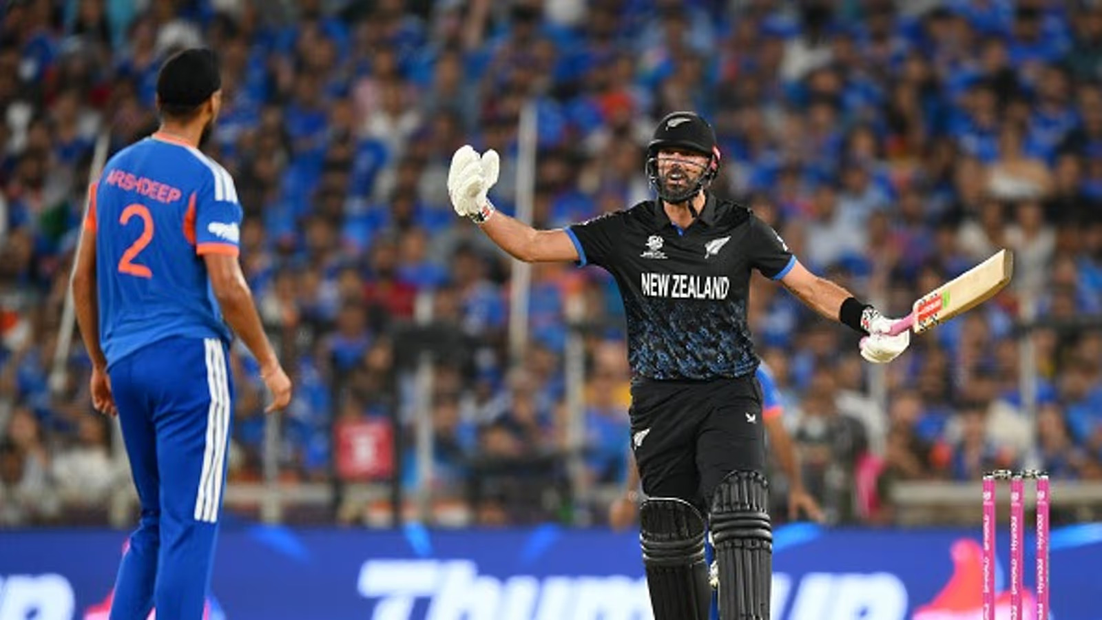 Arshdeep Singh had hit Daryl Mitchell with a throw | Getty