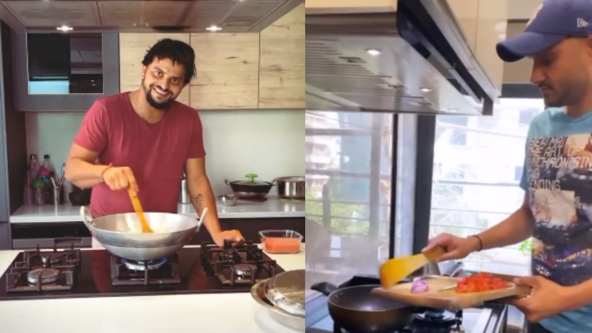 WATCH - Harbhajan Singh and Suresh Raina show off their cooking skills