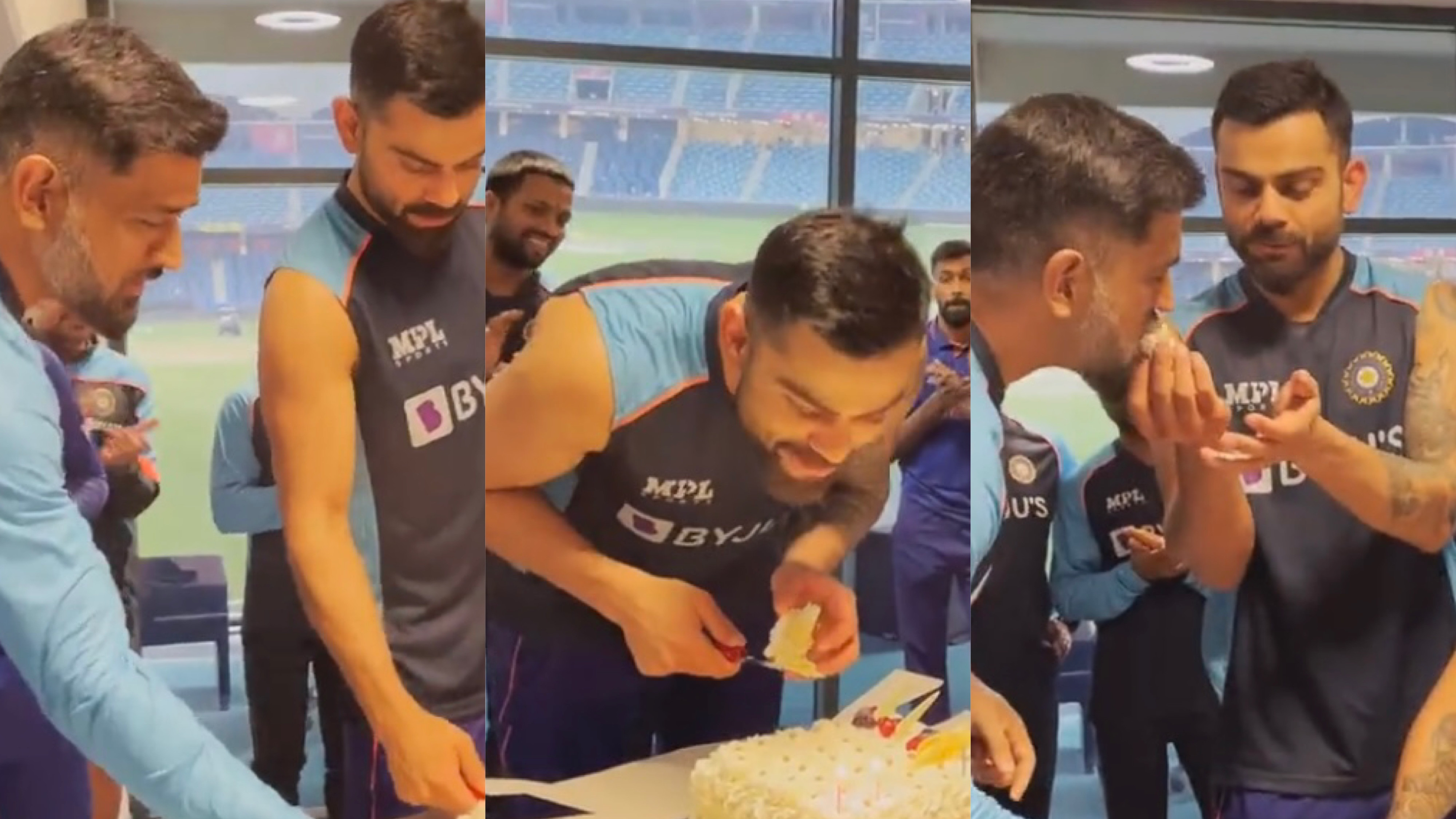 T20 World Cup 2021: WATCH - Team India celebrates Virat Kohli's 33rd birthday after thumping win