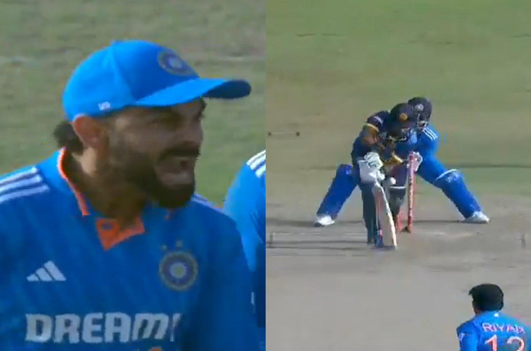 Charith Asalanka receives some expletives from Kohli as he was dismissed LBW  | X