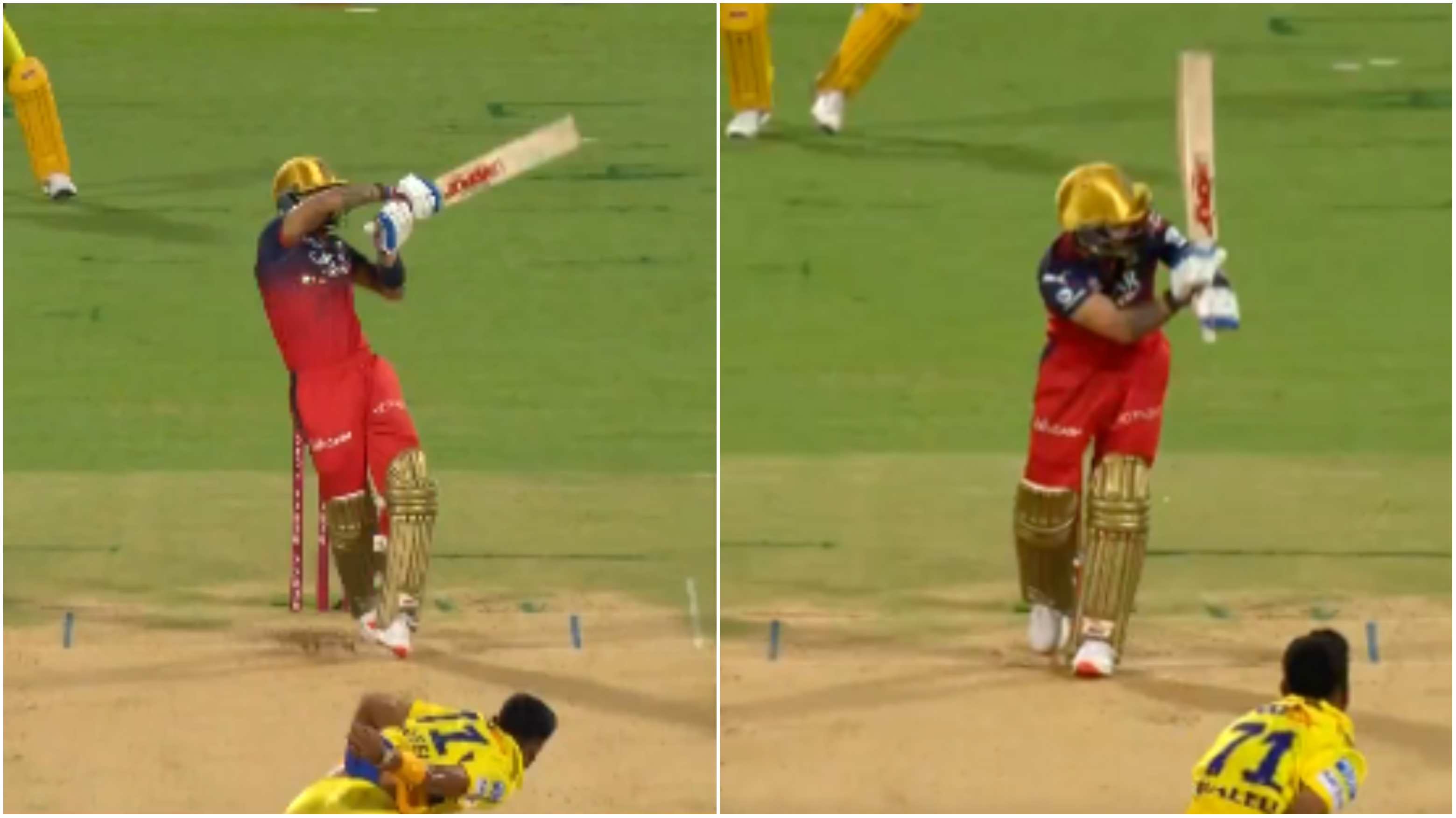 Virat Kohli's sixes against Khaleel Ahmed | X