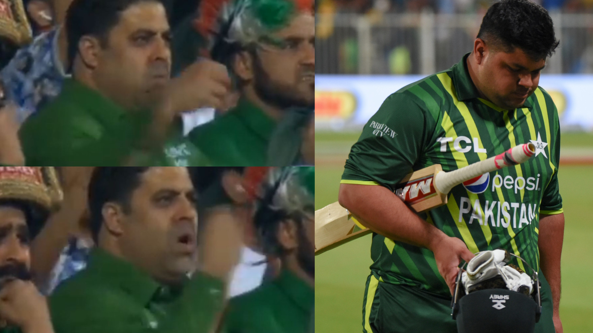 AFG v PAK 2023: WATCH- Irritated Pakistani fan makes body shaming gestures at Azam Khan as he fails in 2nd T20I