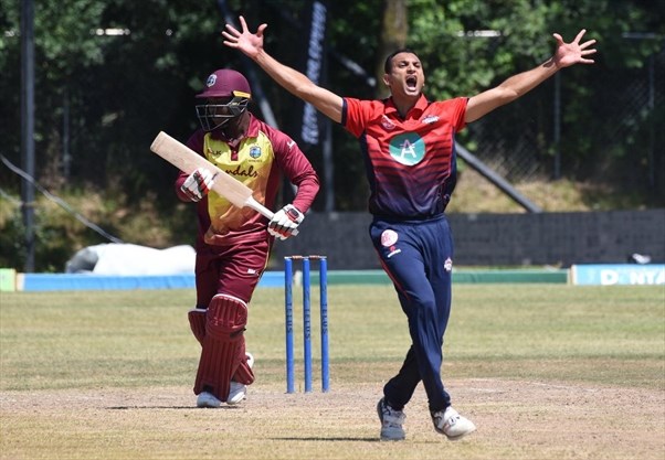 Montreal Tigers player Cecil Pervez bowls out the Cricket West Indies’ Anthony Bramble | toronto.com