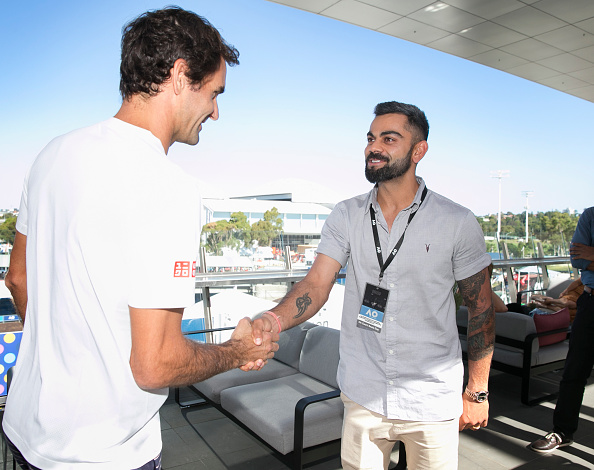 Virat Kohli meeting Roger Federer | Getty