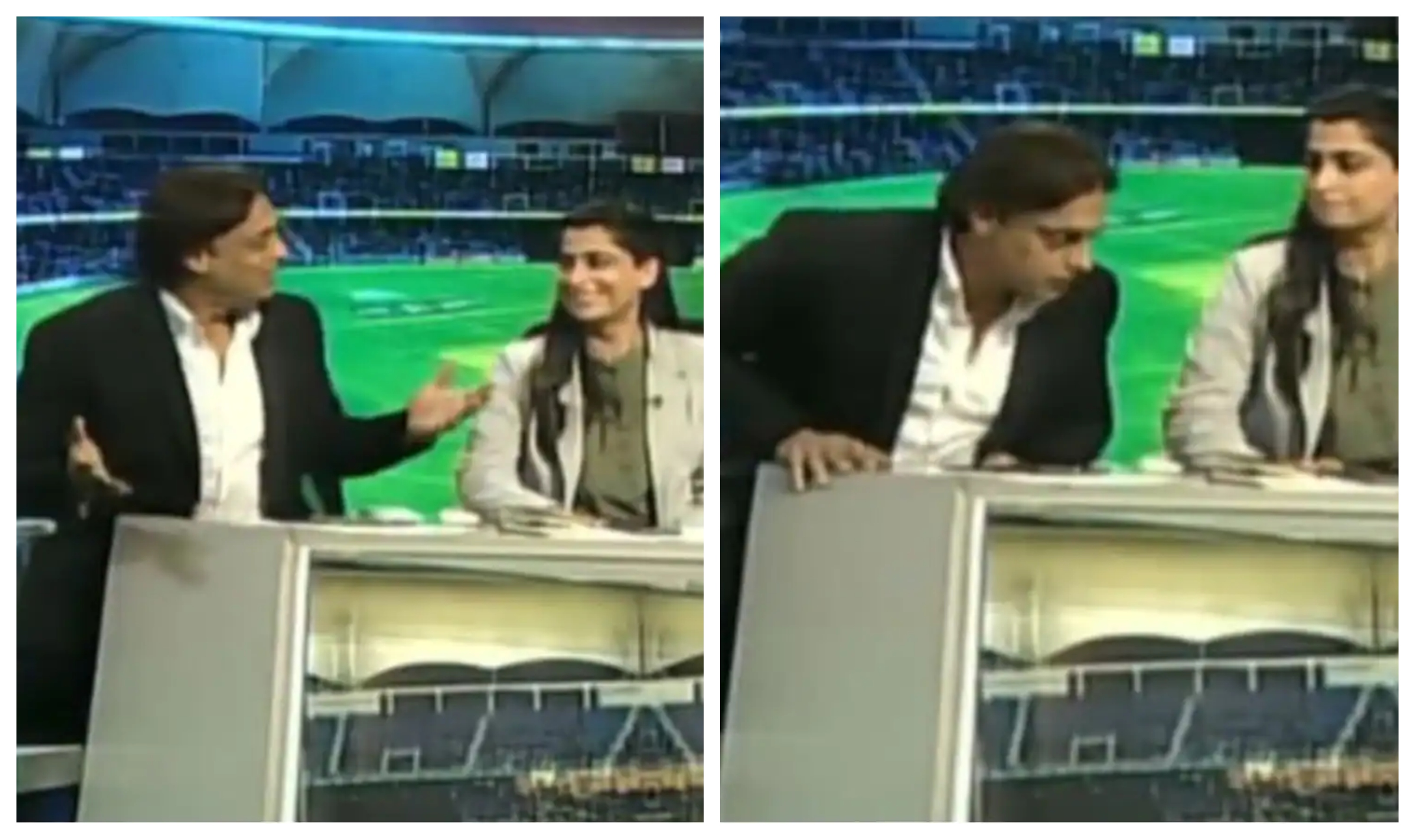 Shoaib Akhtar took off his microphone and left | Screengrab