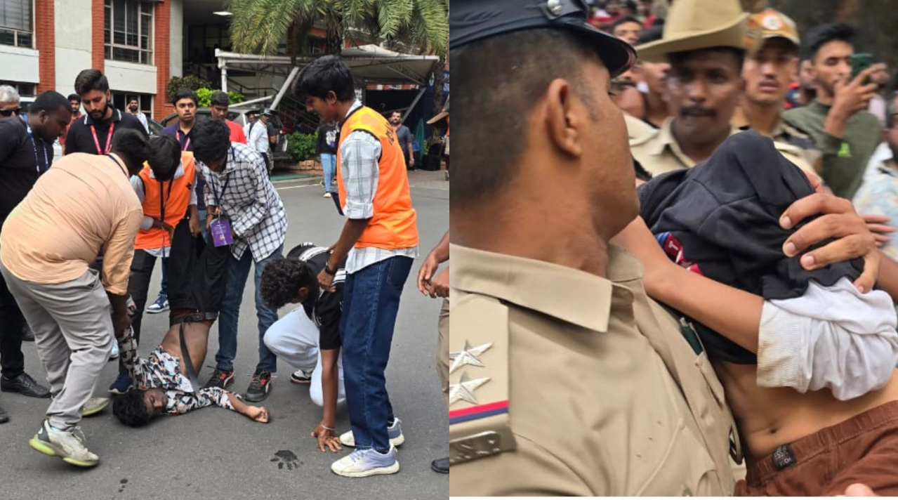 Police and other fans seen helping out victims | X