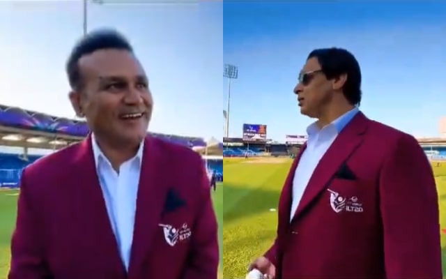 Virender Sehwag and Shoaib Akhtar | X