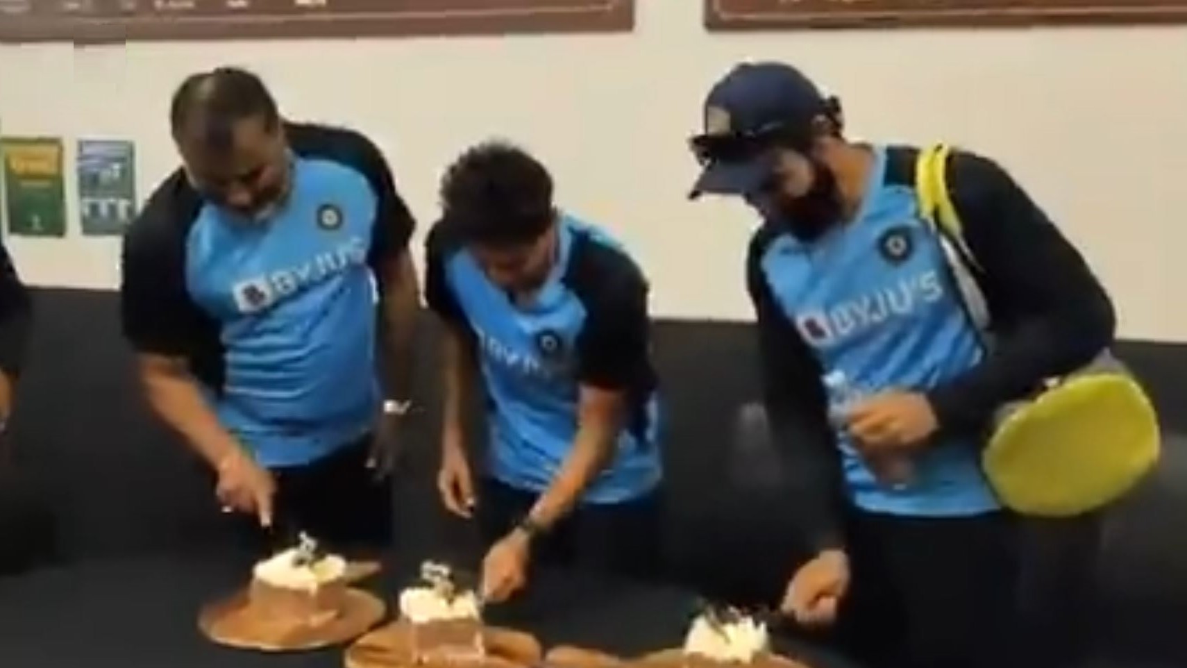 AUS v IND 2020-21: WATCH- Fit-again Jadeja celebrates birthday with Kuldeep and B Arun after joining Test squad